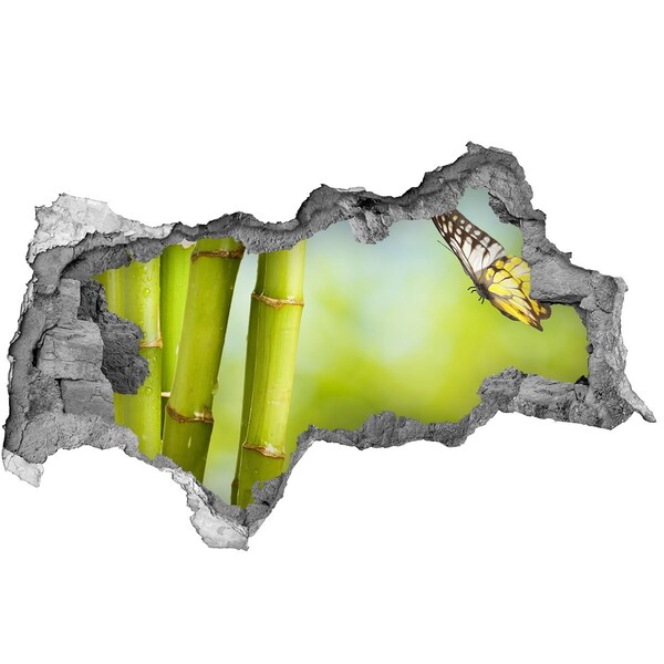 Samolepiaca diera nálepka Motýľ v bambusovej záhrade