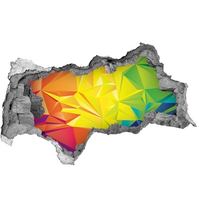 Diera 3D fototapeta na stenu Farebný výbuch v betónovej diere