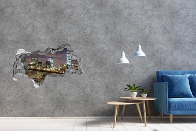 Fototapeta diera na stenu 3D Pohľad na Brooklynský most v noci