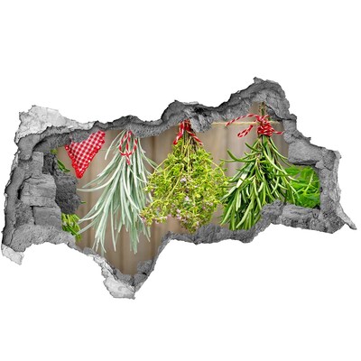 Nálepka 3D diera Bylinková záhrada v ruinách