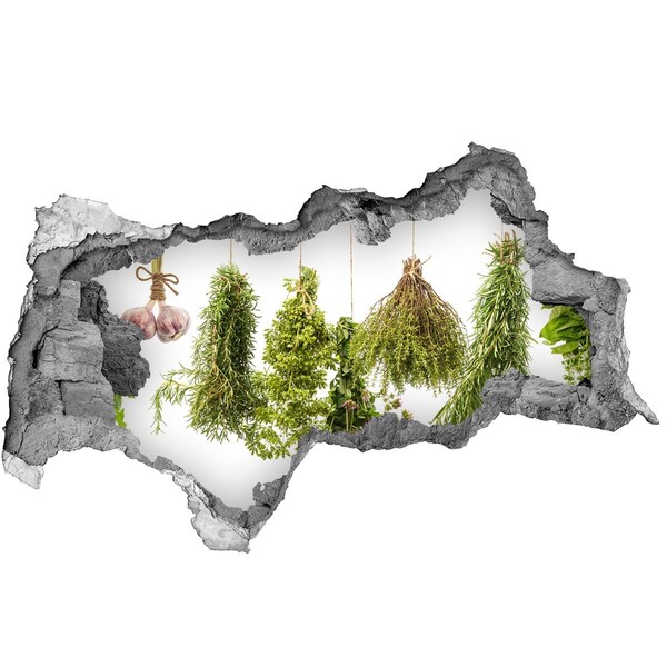 Nálepka diera na stenu betón Bylinková záhrada v ruinách