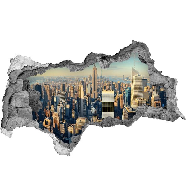 Fototapeta diera na stenu 3D Pohľad na New York