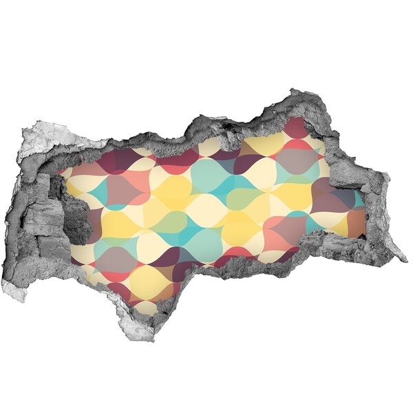 Fotoobraz diera na stenu Farebné vlny na stene