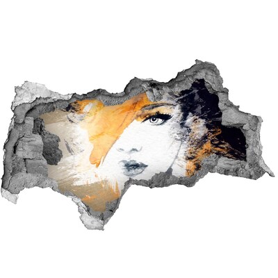 Diera 3D fototapeta nálepka Portrét v zlatých odtieňoch