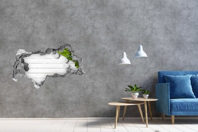 Samolepiaca diera na stenu nálepka Zelená oáza v betóne