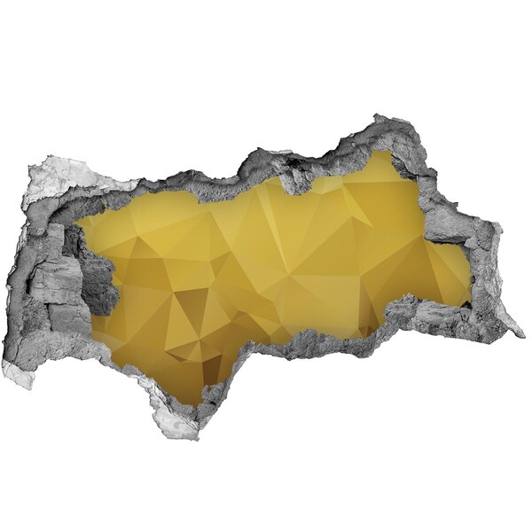 Diera 3D fototapeta nálepka Zlatá trhlina v stene