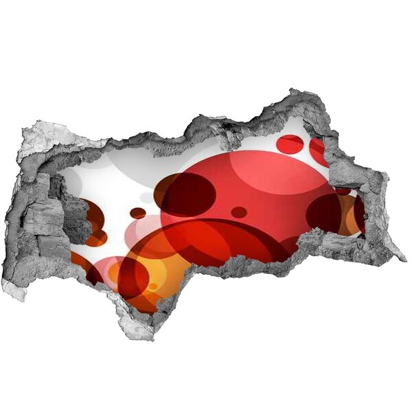 Diera 3D fototapeta nálepka Farebné bubliny v diere v stene