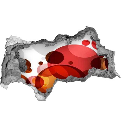 Diera 3D fototapeta nálepka Farebné bubliny v diere v stene