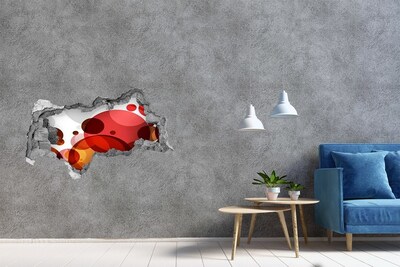 Diera 3D fototapeta nálepka Farebné bubliny v diere v stene