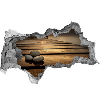 Nálepka fototapeta 3D výhľad Západ slnka nad mólom