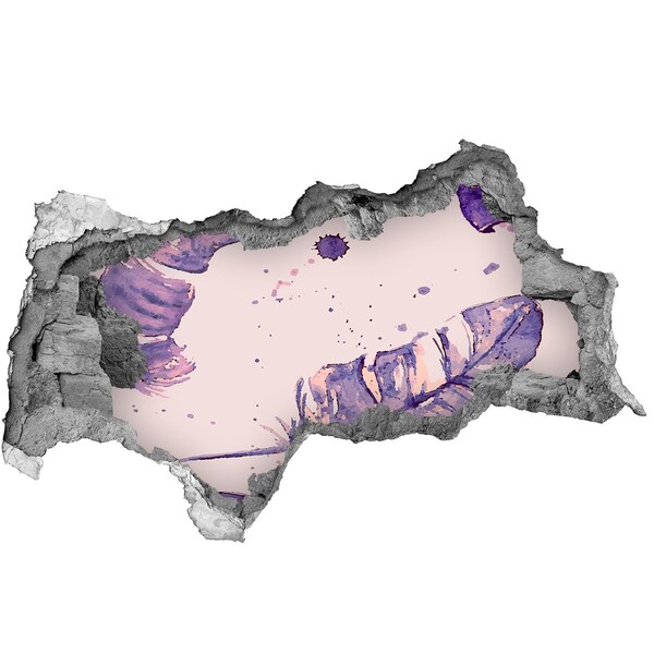 Fotoobraz diera na stenu nálepka Tropický raj za múrom