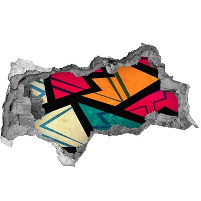 Fotoobraz diera na stenu Farebná nástenná maľba v diere v stene