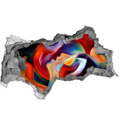 Diera 3D fototapeta na stenu Farebný tanec emócií