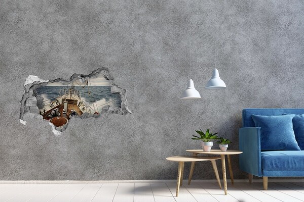 Foto fotografie diera na stenu Jachta na mori