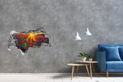 Samolepiaca diera nálepka Kvetinová lúka na slnku