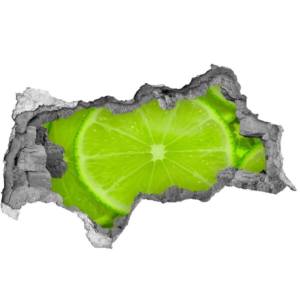 Nálepka 3D diera na stenu betón Limes