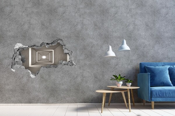 Diera 3D fototapeta nálepka Prázdna betónová chodba