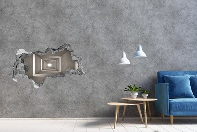 Diera 3D fototapeta nálepka Prázdna betónová chodba