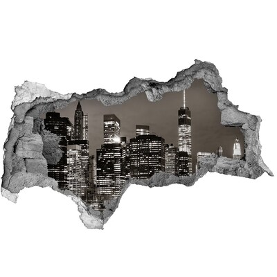 Fototapeta diera na stenu 3D Panoráma New Yorku v noci