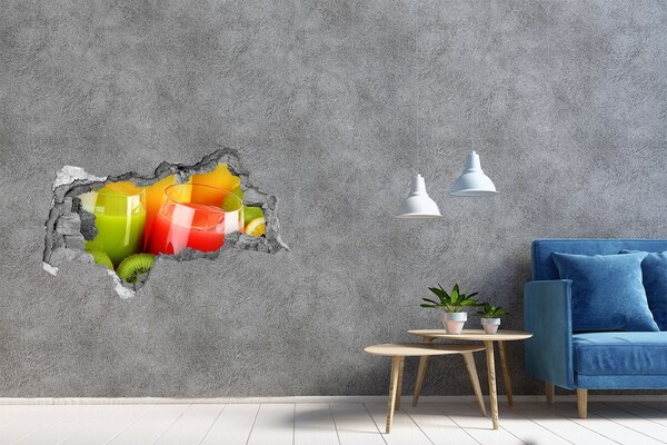 Nálepka diera na stenu betón Osviežujúce koktaily v trópoch