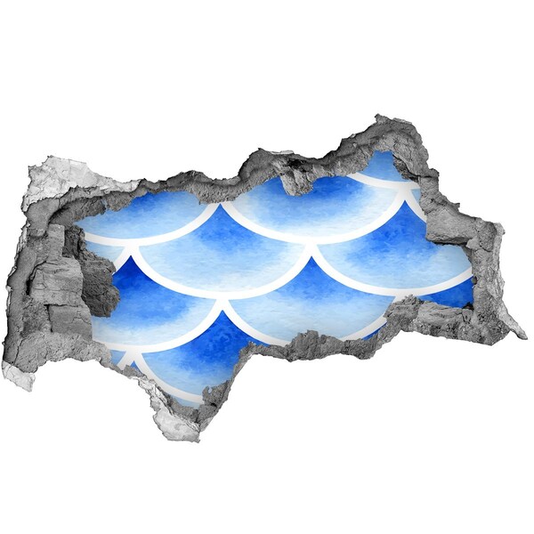 Fotoobraz diera na stenu nálepka Vodné vlny v diere v stene