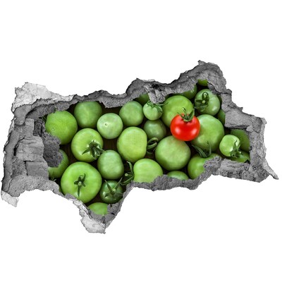 Nálepka 3D diera Ovocie v betóne
