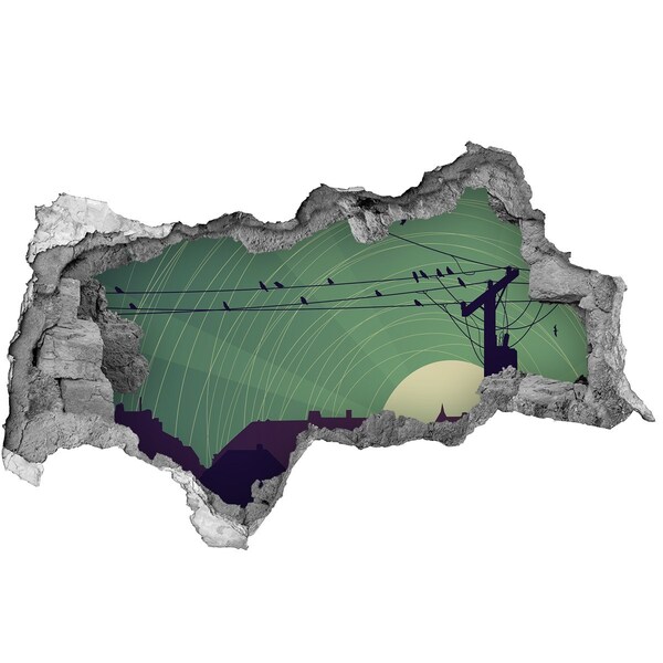 Diera 3D fototapeta nálepka Západ slnka v meste