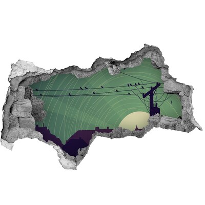 Diera 3D fototapeta nálepka Západ slnka v meste