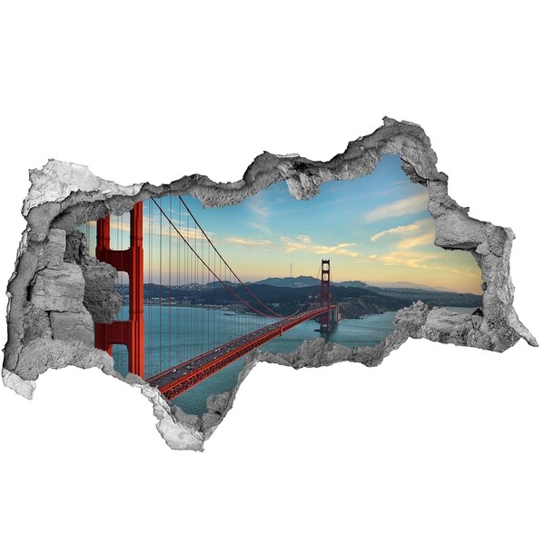 Fototapeta diera na stenu 3D Most Golden Gate v San Franciscu