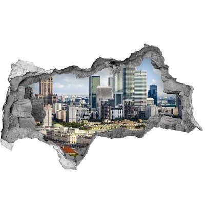 Fototapeta diera na stenu 3D Pohľad na moderné mesto