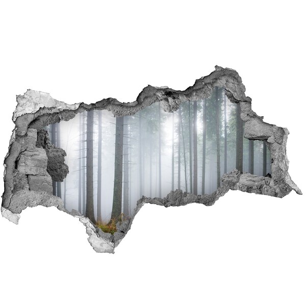 Nálepka fototapeta 3D výhľad Hmlistý les