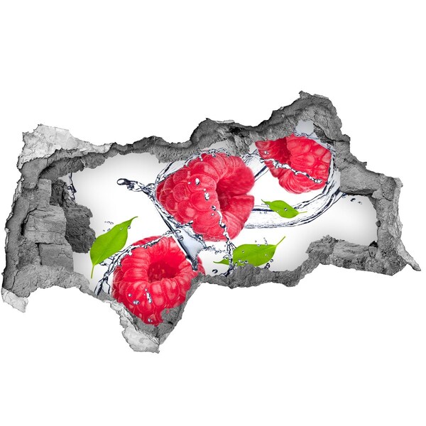 Nálepka diera na stenu betón Malinový vodopád