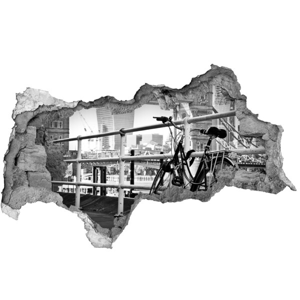 Fototapeta diera na stenu 3D Bicykel na mestskom nábreží