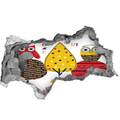 Samolepiaca nálepka na stenu Farebné stromy v diere v stene