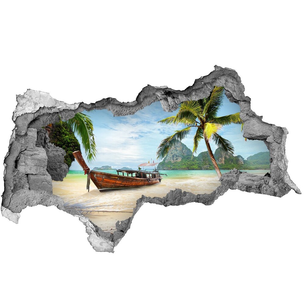 Nálepka fototapeta 3D výhľad Palmy na pláži