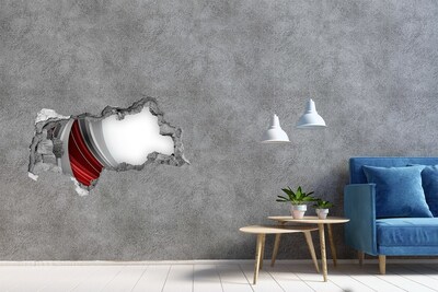 Diera 3D fototapeta na stenu nálepka Poškodená stena s efektom hĺbky