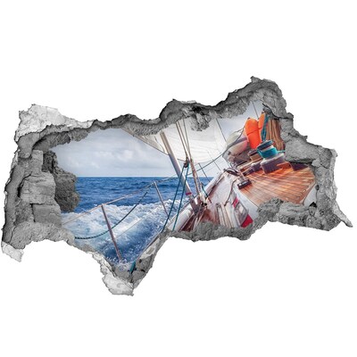 Foto fotografie diera na stenu Plachetnica na mori