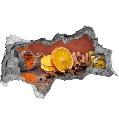 Nálepka 3D diera na stenu Kuchynské vône