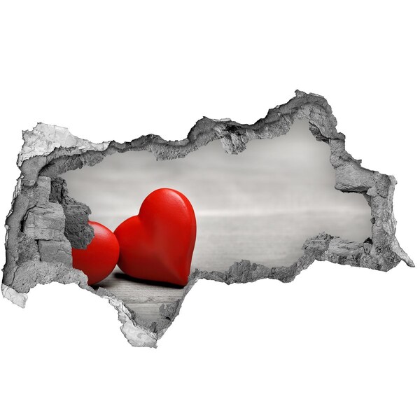 Fototapeta diera na stenu Srdce v diere v stene