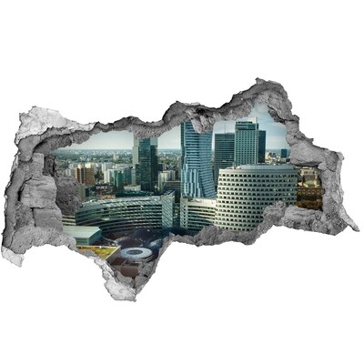 Fototapeta diera na stenu 3D Pohľad na moderné mesto