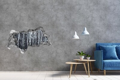 Nálepka fototapeta 3D výhľad Zimný brezový les