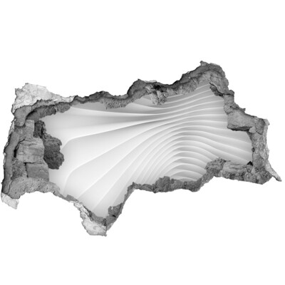 Diera 3D fototapeta nálepka Rozbitá stena so zrkadlovým efektom