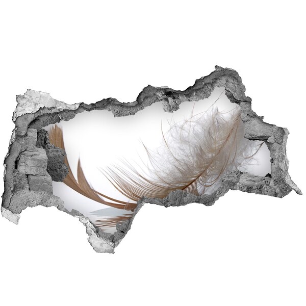 Diera 3D fototapeta na stenu Jemné pierka vo vode