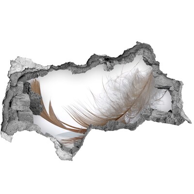 Diera 3D fototapeta na stenu Jemné pierka vo vode