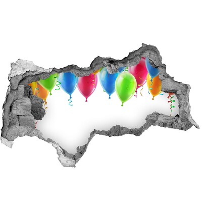 Fototapeta diera na stenu Balóny v diere v stene