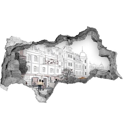 Diera 3D fototapeta na stenu Kaviareň v európskom štýle