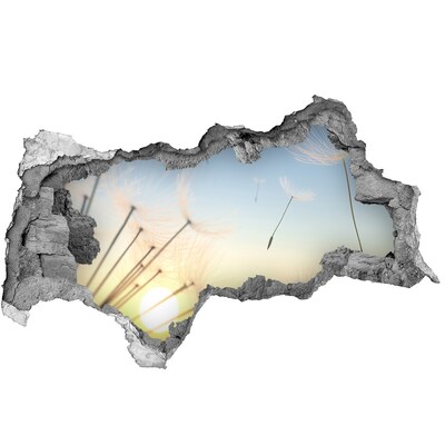 Samolepiaca diera nálepka Kvetinová krajina pri východe slnka