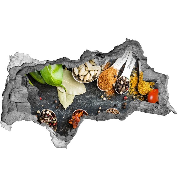 Samolepiaca nálepka Kuchynské korenie v diere v stene