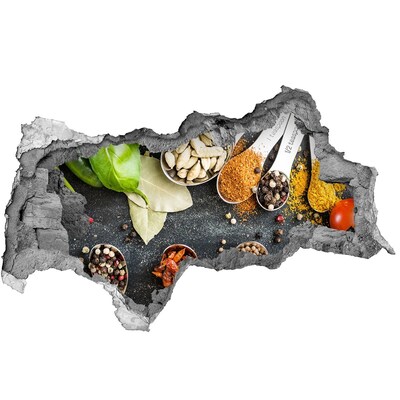 Samolepiaca nálepka Kuchynské korenie v diere v stene