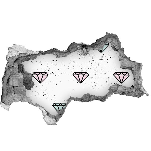 Fototapeta diera na stenu Diamantová stena